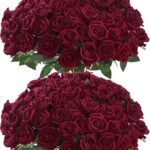 Artificial Roses Red Flowers Fake Velvet Silk Roses
